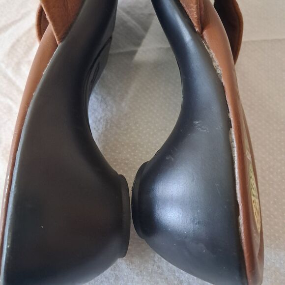 Earth Spirit Gelron 2000 Wedge Sandals Brown Leather Shoes Women size 9.5 - Picture 11 of 16